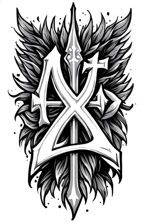 The Letters Atx With A Cross