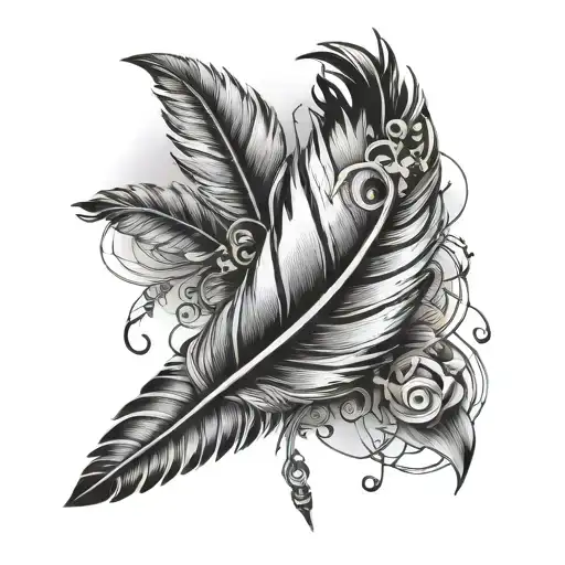 Feather Infused With Musical Ideas Mixed Into One