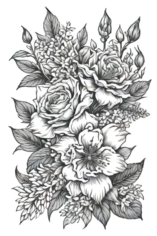 February And November Birth Flower Bouquet