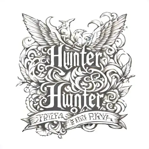 Kids Names Hunter And Freya In Writing