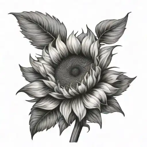 Sunflower With A Stem That Says I'll Always Remember You