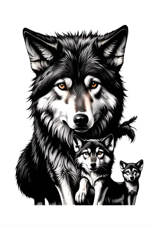 Wolf And Cubs