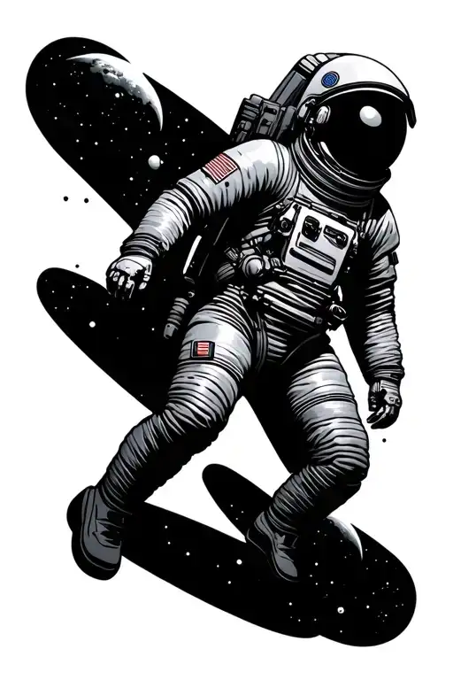 Astronaut Floating In Space