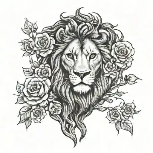 Lion Roses Tree Of Life