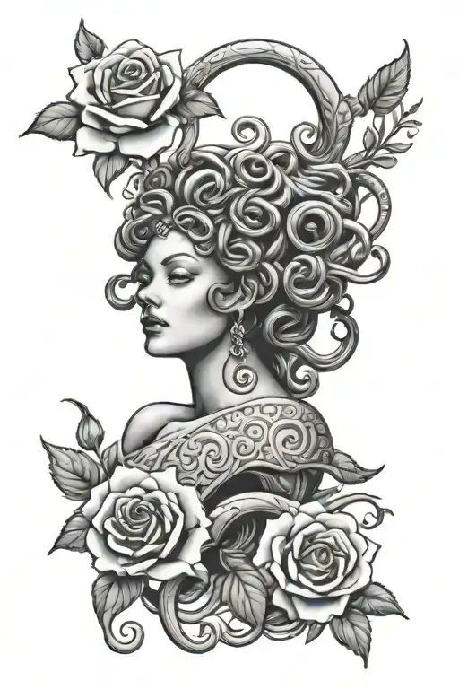 Medusa With Roses Wrapped