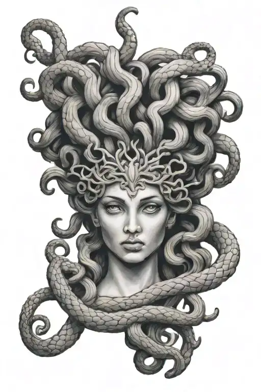 Medusa Holding The Head