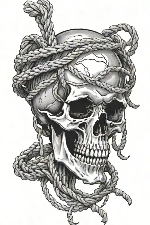 Skull Wrapped In A Noose