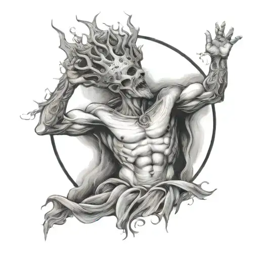 Human Body Raising Up Into The Abyss Raised By Faith Into The Kingdom