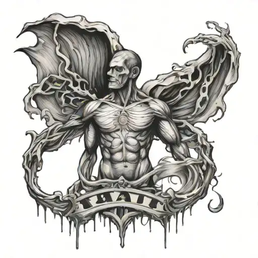 Human Body Raising Up Into The Abyss Raised By Faith Into The Kingdom