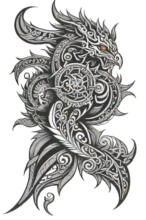 Tribal Tattoo Black Ink