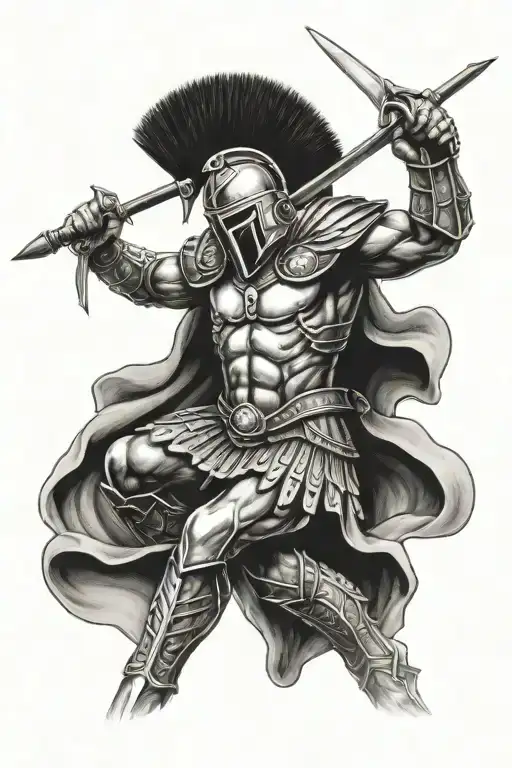 Spartan Warrior Battling