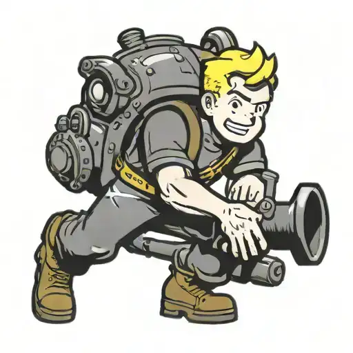 Vault Boy From Fallout Holding A Bomb