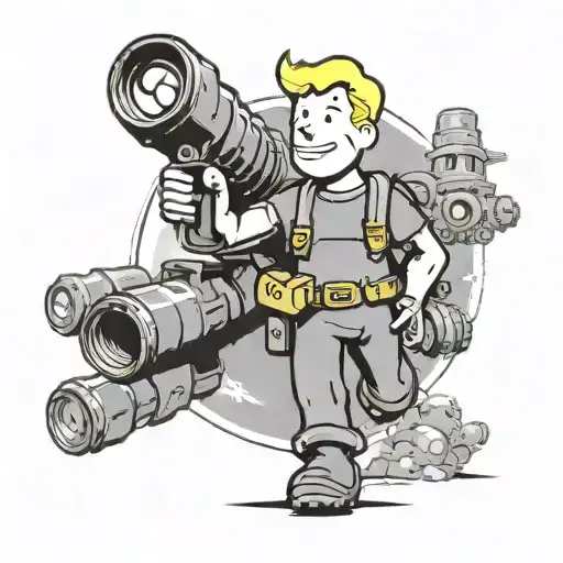 Vault Boy From Fallout Holding A Bomb