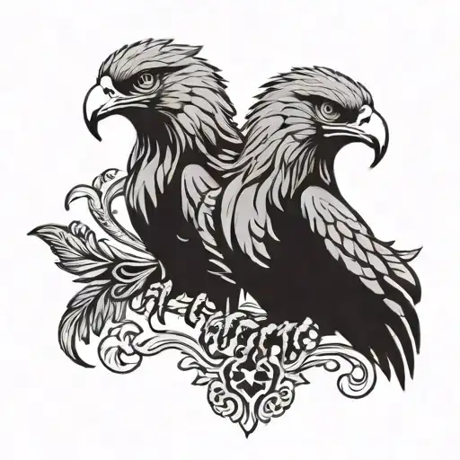 Greek Eagle Two Heads Looking