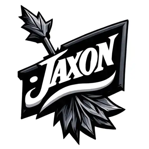 Arrow With The Word 'Jaxon' Written Inside