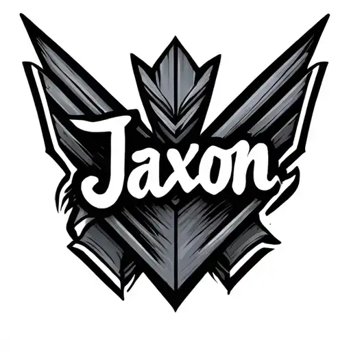 Arrow With The Word 'Jaxon' Written Inside