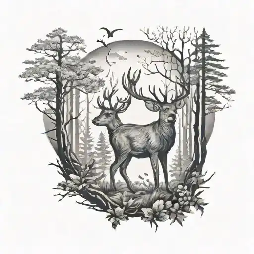 Deer In The Woods