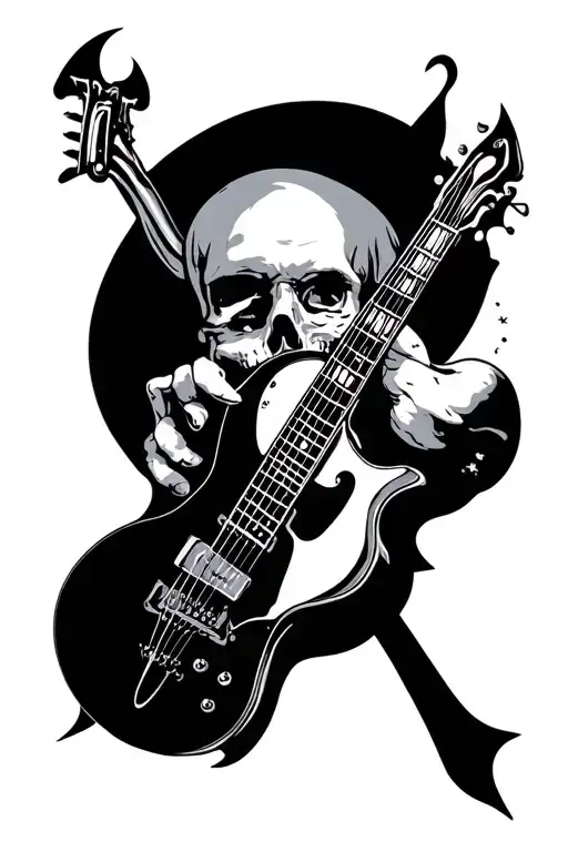 Music Themed Tattoo With A Gothic Style