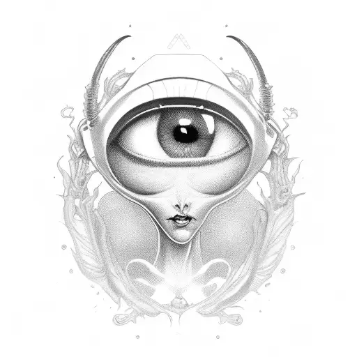 Alien Feminina Sexy Fumando