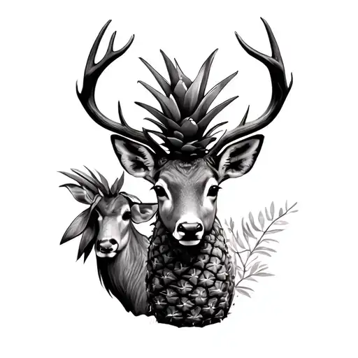 Deer And A Pineapple And 1029