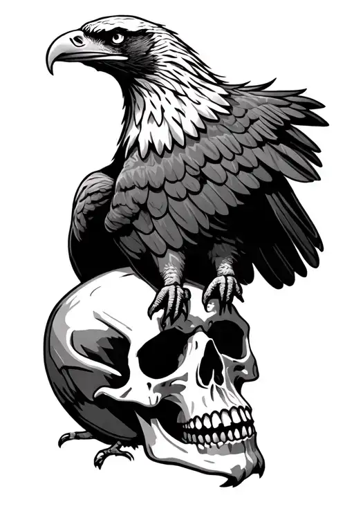 Eagle With Skull On Bottom