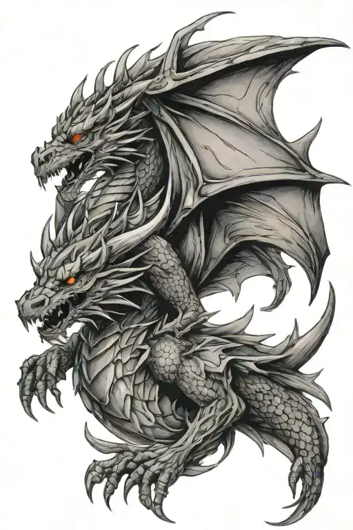 Dragon With A Direwolf