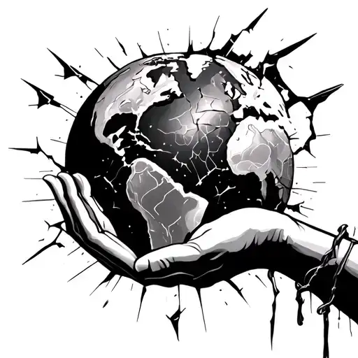 Broken World Held Together By A Breaking String