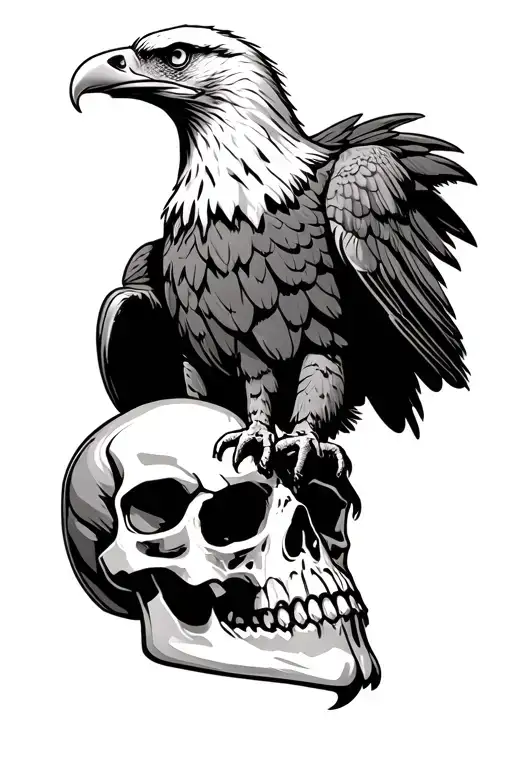 Eagle With Skull On Bottom