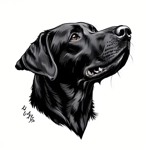 Labrador Head One Line