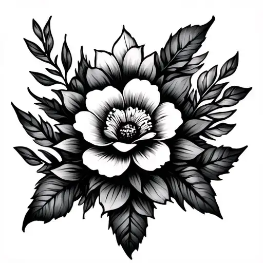 Pretty End Of Flower Bracelet And Leaves That Go Around The Wrist