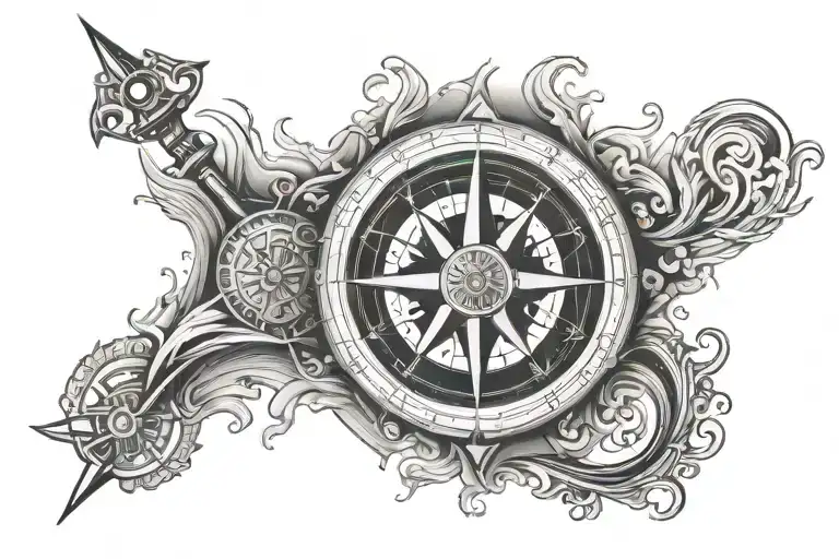 Nordic Compass And Sea