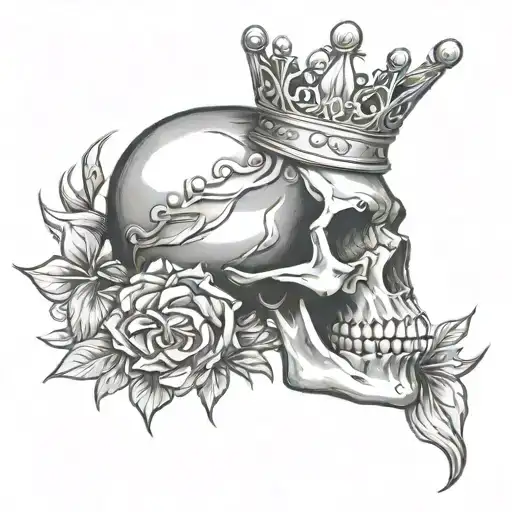 Skull And Crown And Diamon
