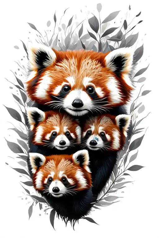 Group Of Red Pandas