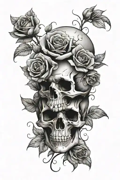 Skull With Roses