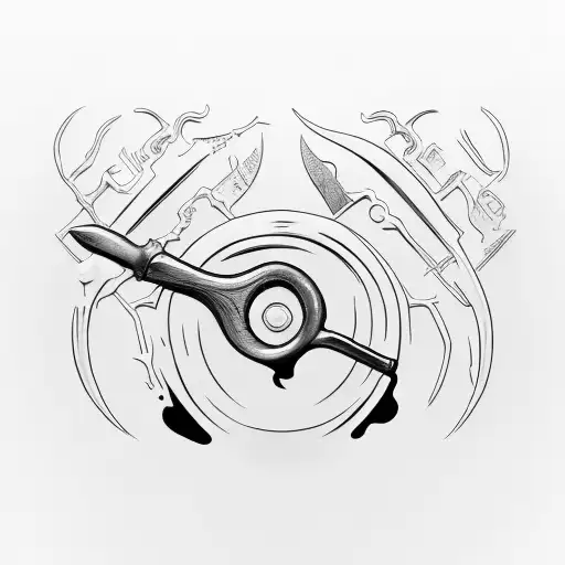 Wood Chisel And Paint Brush Looking In Different Direction