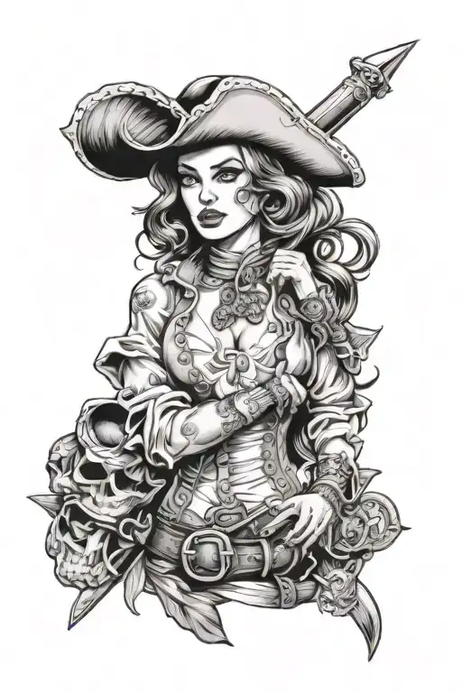 Female Pirate Pinup Girl