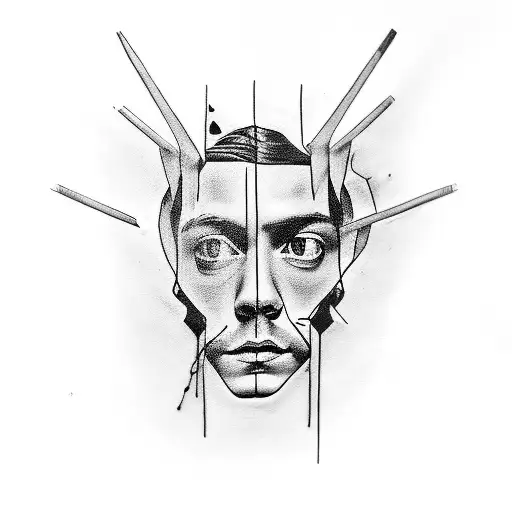 A Black And Grey Tattoo Of Harry Styles' Signature