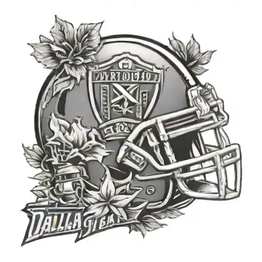 Dallas Texas Ross Avenue And Football Helmet