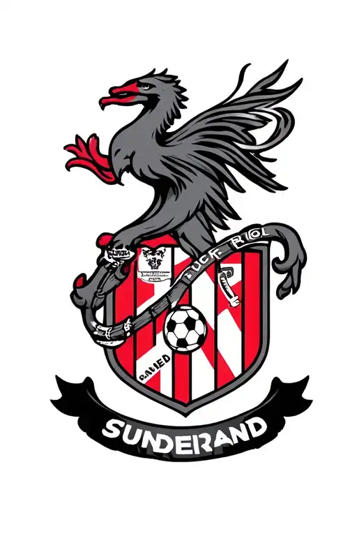 Sunderland Football Club Logo With Dad Writing Going