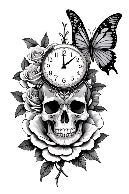 Skull Rose K9 Butterfly Heartclock Libra