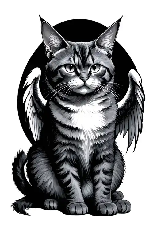 Evil Cat With Wings