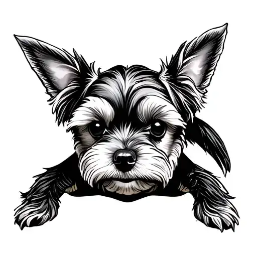 Yorkshire Terrier Head Turtle Body