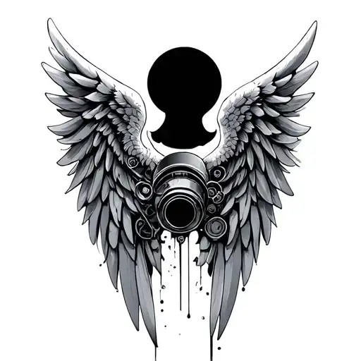 Angel Wings Made Out Of Car Parts