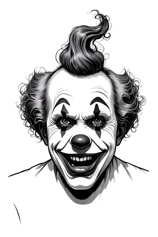 Clown Black And White