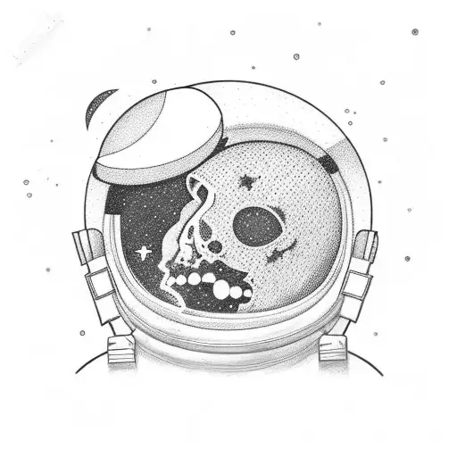 Astronaut Asleep In Space