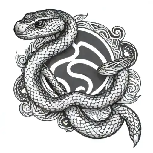 Snake And Aboriginal Flag