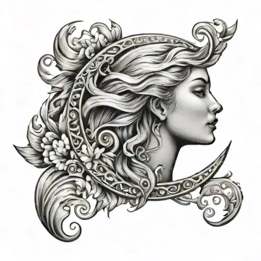 Moon Female Crescent Moon