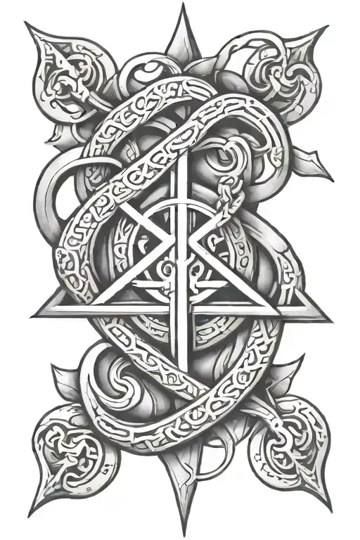 Religious Symbol Intertwined