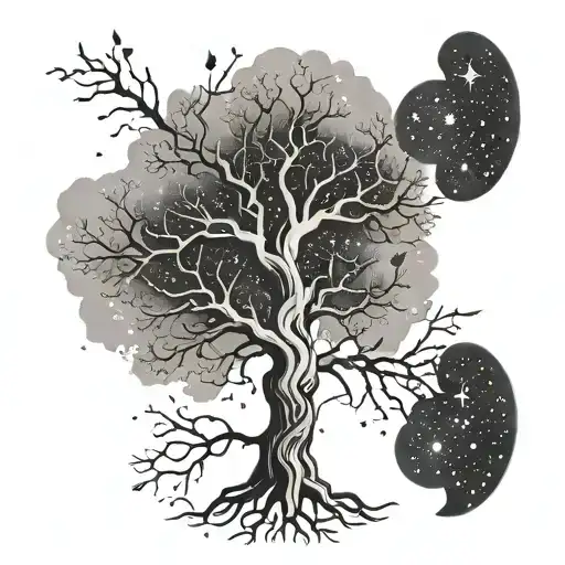Life Tree With Virgo Constellation