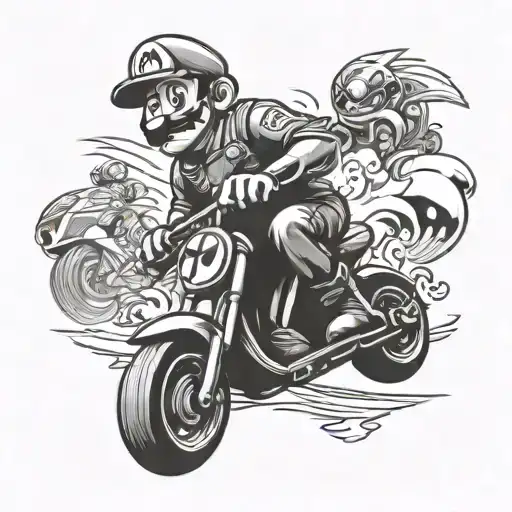 Mario Kart Driver Racing With Chawmander